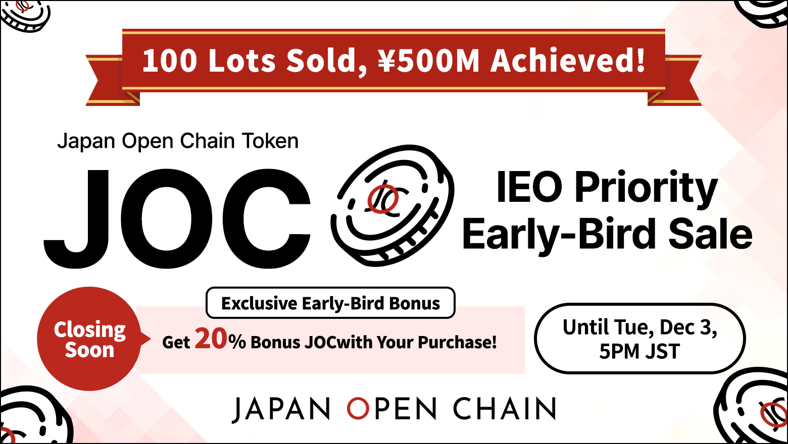 Japan Open Chain Achieves Early-Bird Sale Target in IEO