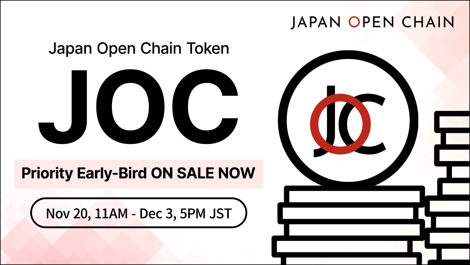 Japan Open Chain Launches Native Token “JOC Token” IEO Priority Early-Bird Sale Starting Today